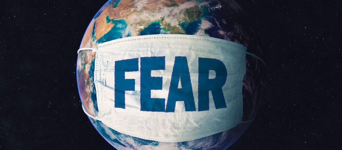 earth wearing a mask